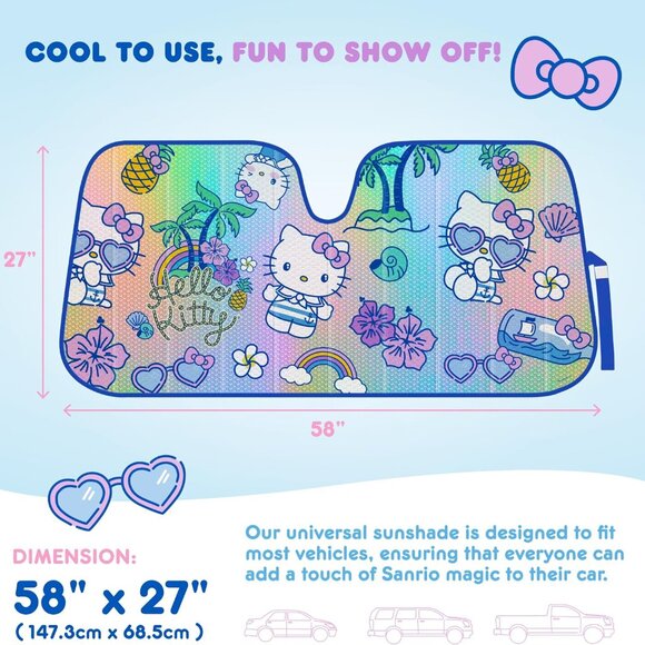 Hello Kitty Car Windshield Sun Shade - Officially Licensed Sanrio Shade - Picture 5 of 6